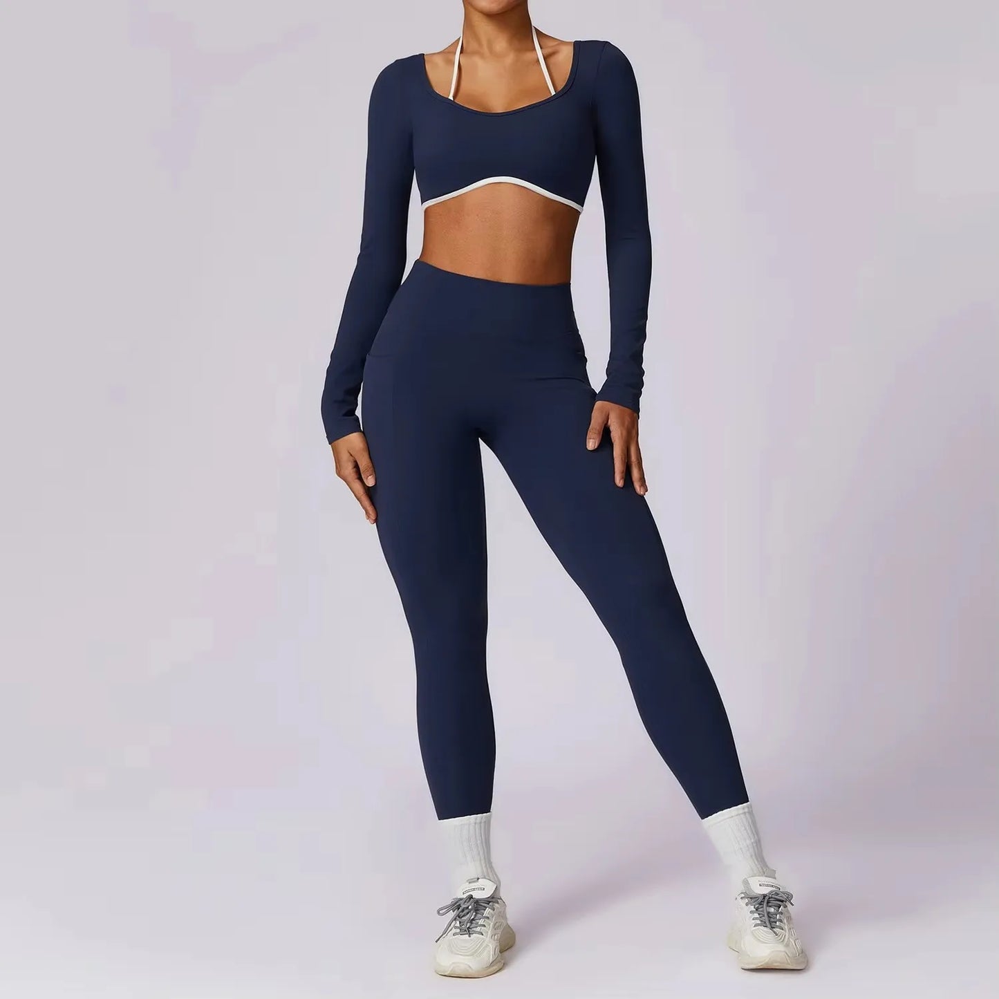 Ensemble Gym – Manche longue + Legging Haute Performance