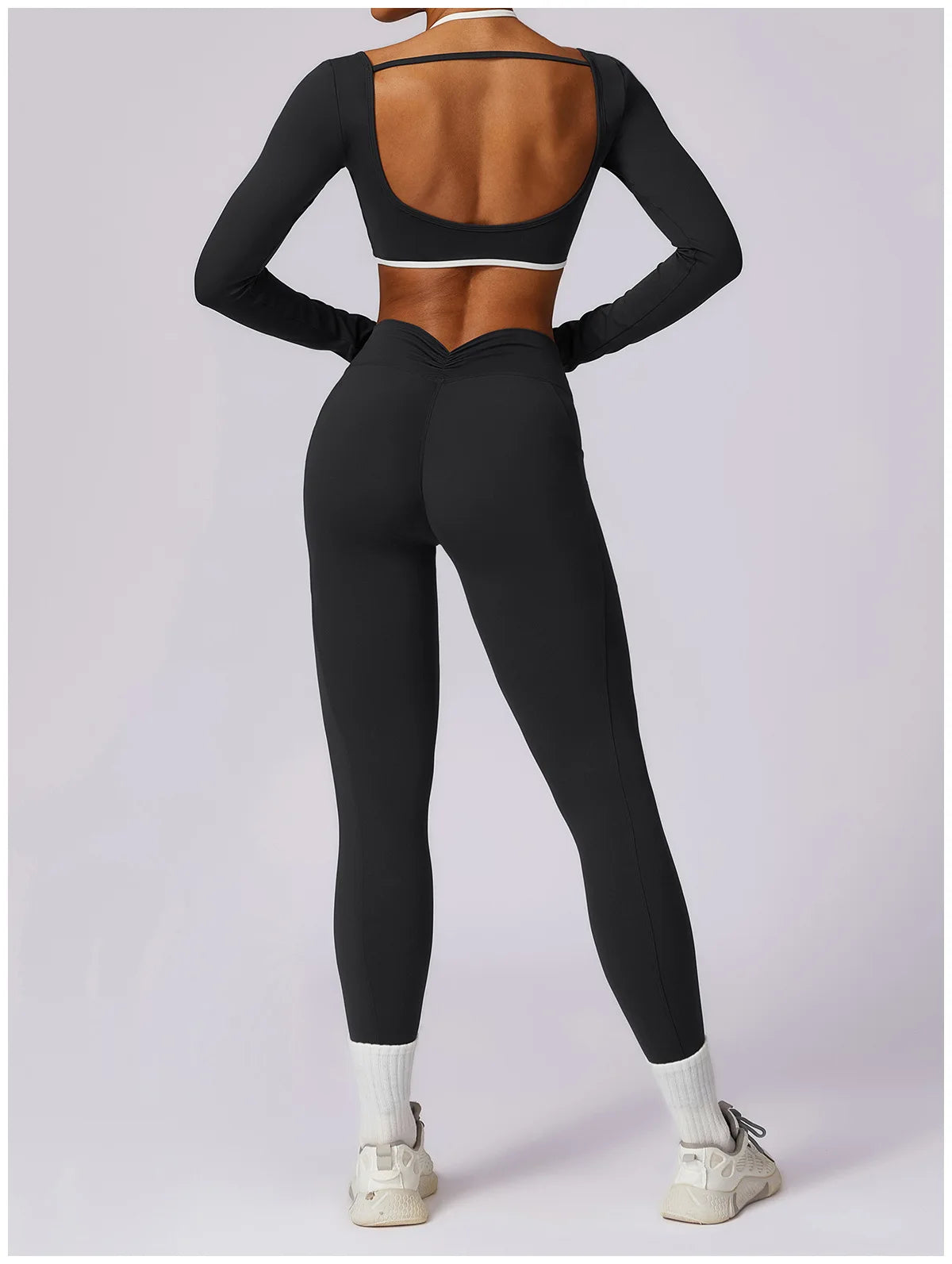 Ensemble Gym – Manche longue + Legging Haute Performance