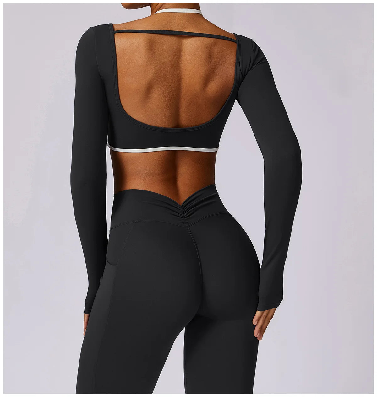 Ensemble Gym – Manche longue + Legging Haute Performance