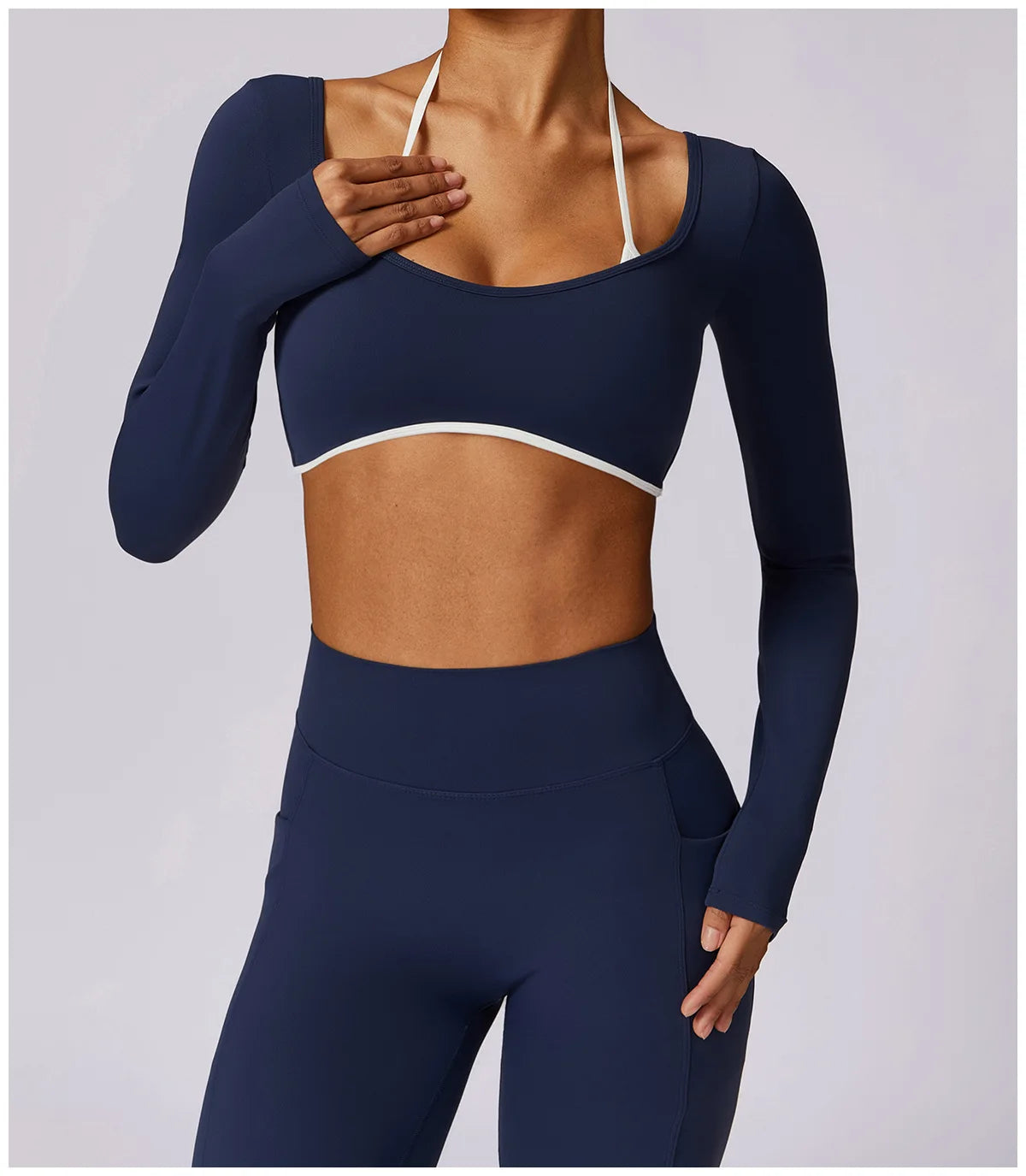 Ensemble Gym – Manche longue + Legging Haute Performance