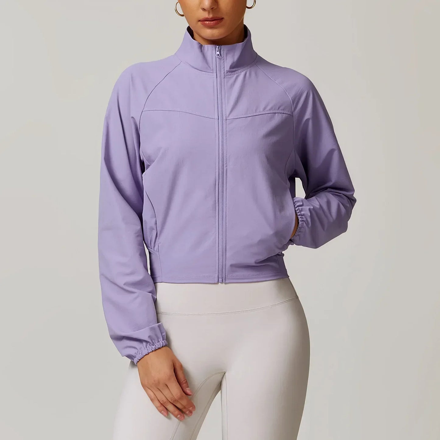 Veste de Sport Femme avec Poche – Veste Légère à Manches Longues