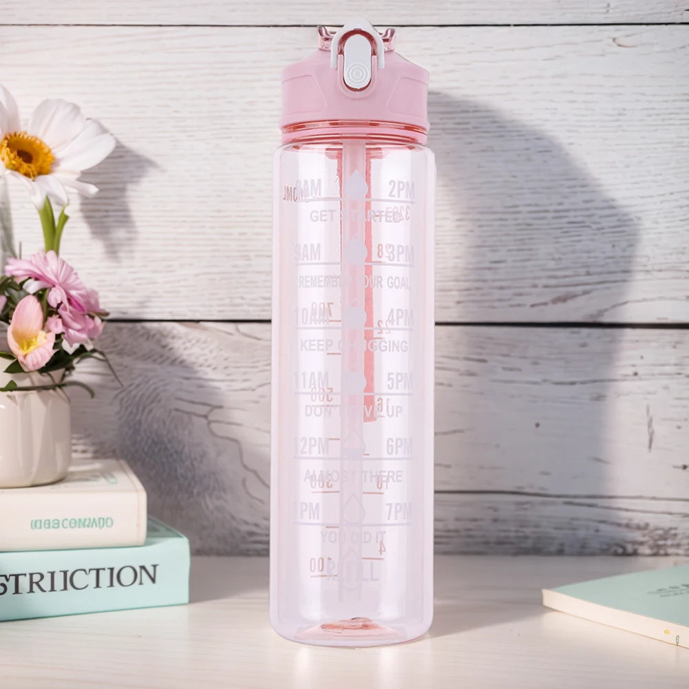 Gourde Sport 800ML avec Paille & Poignée – Grande Capacité pour Enfants & Ados