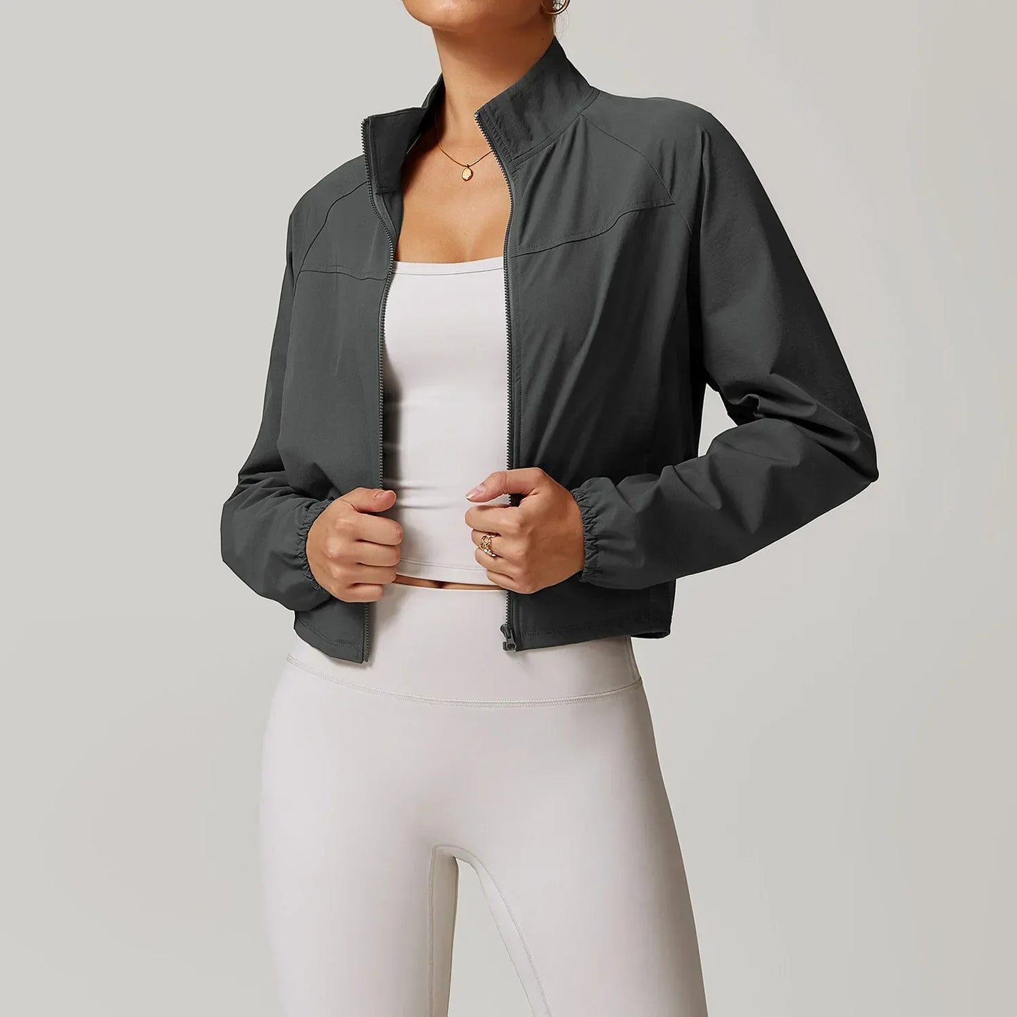 Veste de Sport Femme avec Poche – Veste Légère à Manches Longues