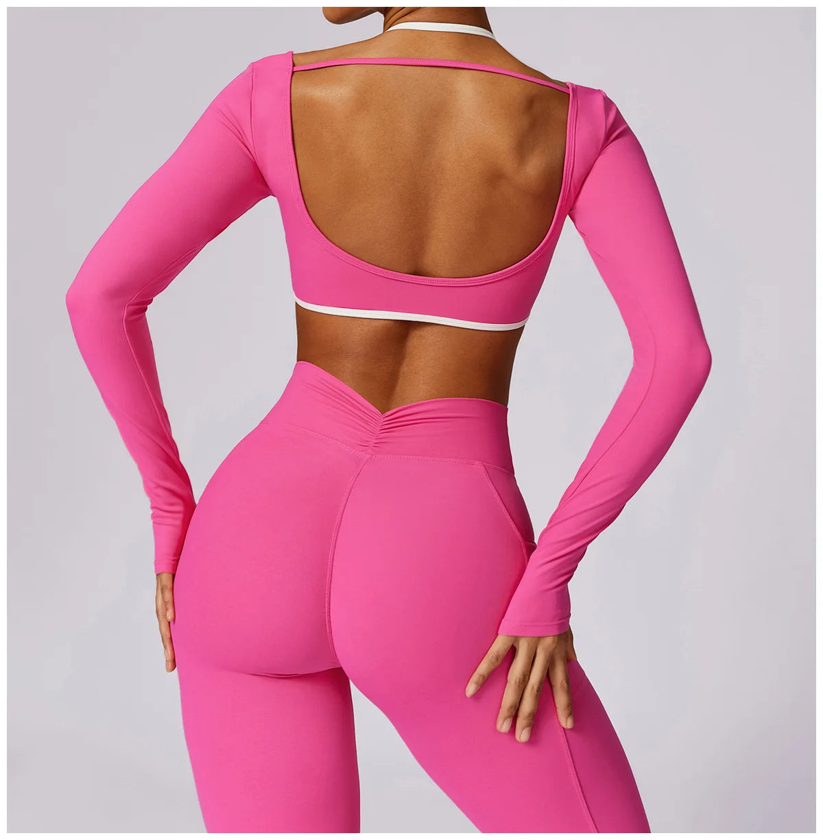 Ensemble Gym – Manche longue  + Legging Haute Performance