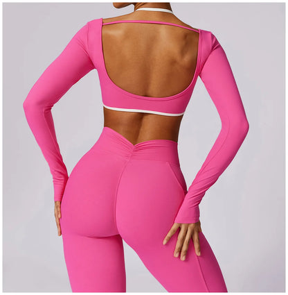 Ensemble Gym – Manche longue  + Legging Haute Performance