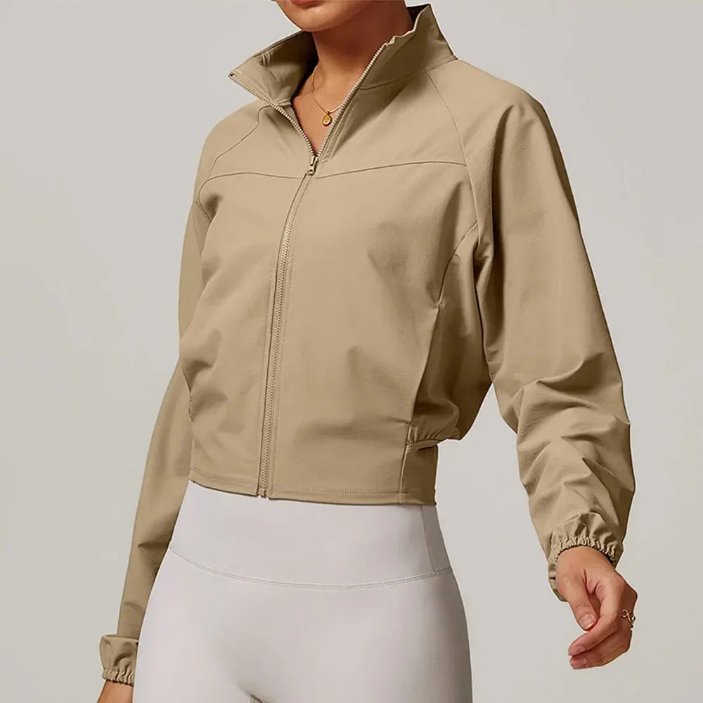 Veste de Sport Femme avec Poche – Veste Légère à Manches Longues