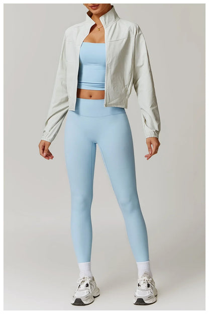 Veste de Sport Femme avec Poche – Veste Légère à Manches Longues