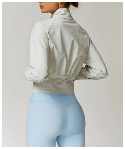Veste de Sport Femme avec Poche – Veste Légère à Manches Longues