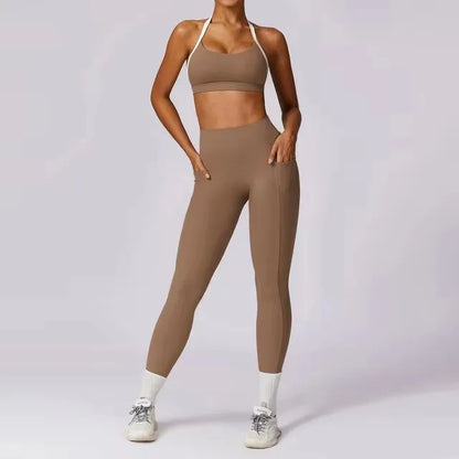 Ensemble Gym – Manche longue  + Legging Haute Performance