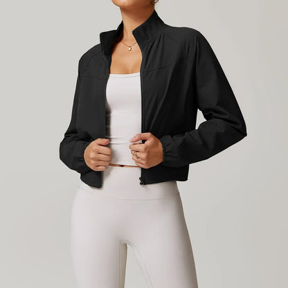 Veste de Sport Femme avec Poche – Veste Légère à Manches Longues