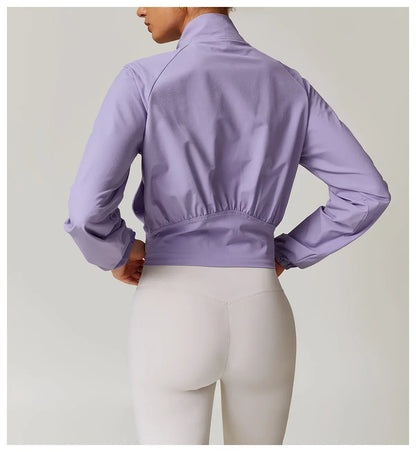 Veste de Sport Femme avec Poche – Veste Légère à Manches Longues