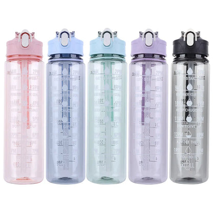 Gourde Sport 800ML avec Paille & Poignée – Grande Capacité pour Enfants & Ados