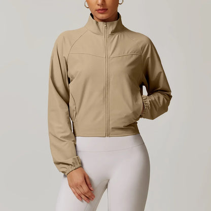 Veste de Sport Femme avec Poche – Veste Légère à Manches Longues