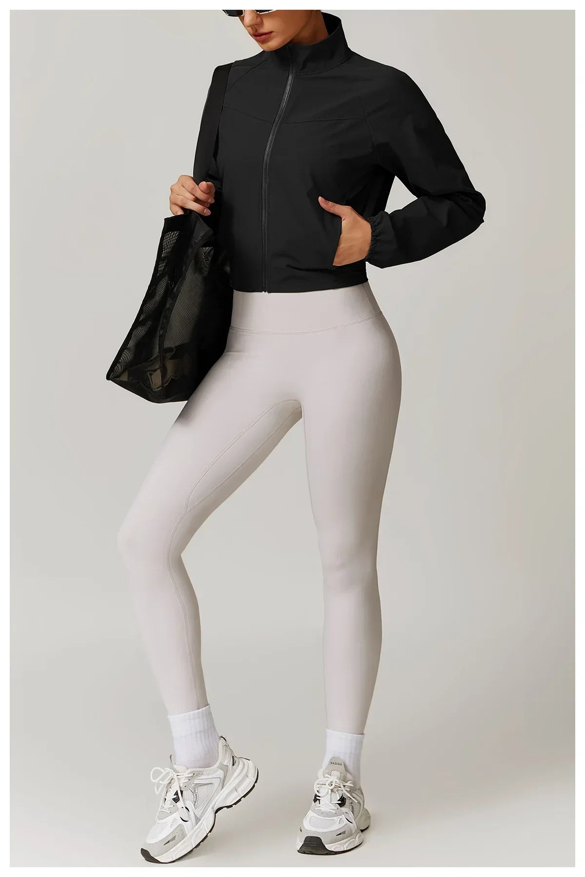 Veste de Sport Femme avec Poche – Veste Légère à Manches Longues