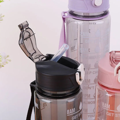 Gourde Sport 800ML avec Paille & Poignée – Grande Capacité pour Enfants & Ados