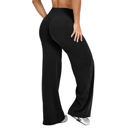 Pantalon / Leggings Coupe Droite & Jambe Large | Confort, Élasticité
