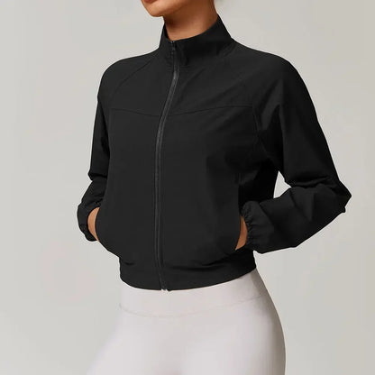 Veste de Sport Femme avec Poche – Veste Légère à Manches Longues