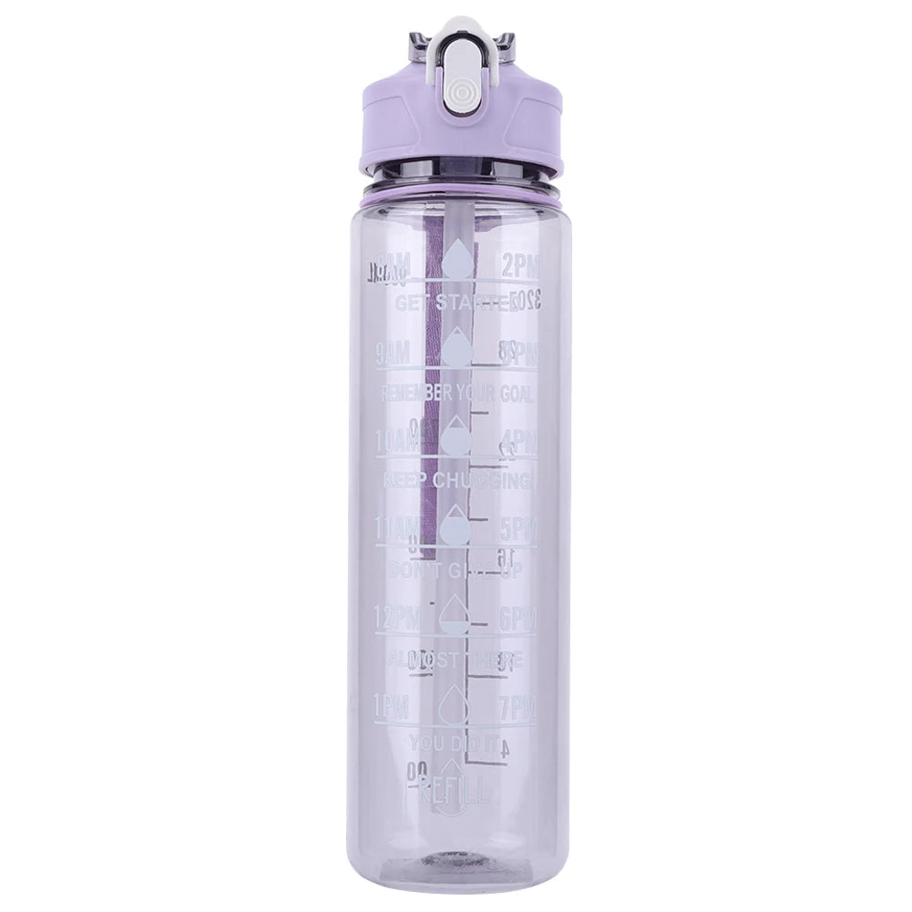 Gourde Sport 800ML avec Paille & Poignée – Grande Capacité pour Enfants & Ados