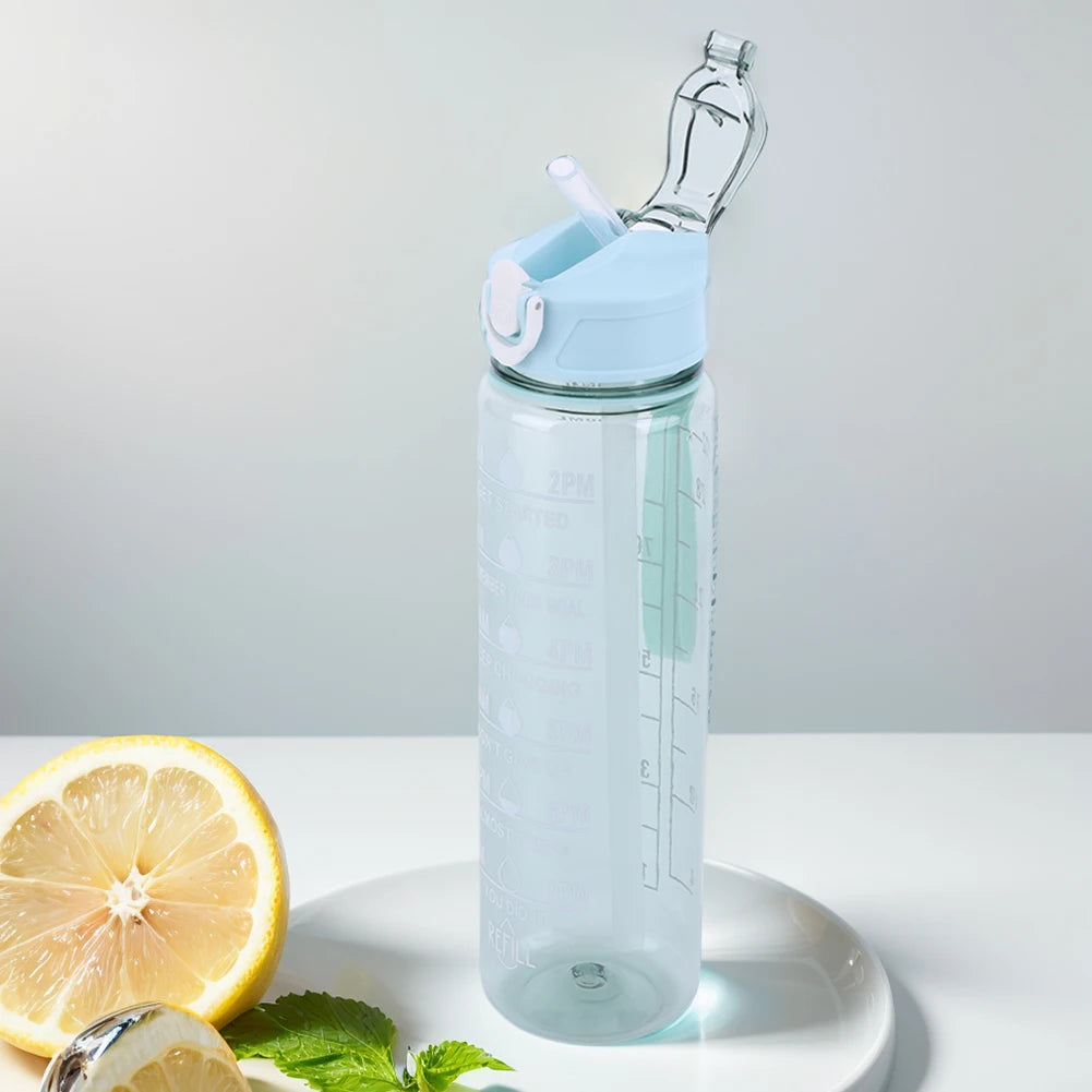 Gourde Sport 800ML avec Paille & Poignée – Grande Capacité pour Enfants & Ados