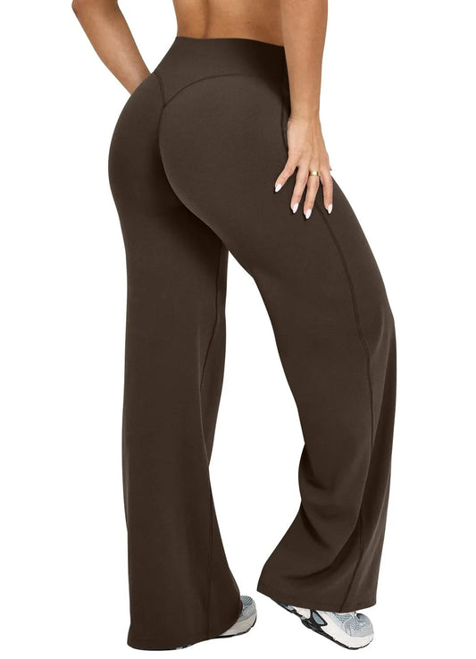Pantalon / Leggings Coupe Droite & Jambe Large | Confort, Élasticité