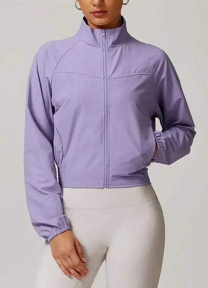Veste de Sport Femme avec Poche – Veste Légère à Manches Longues